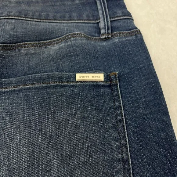 White House Black Market Jeans Womens 12L Blue The Skinny Flare Stretch Denim - Picture 2 of 11